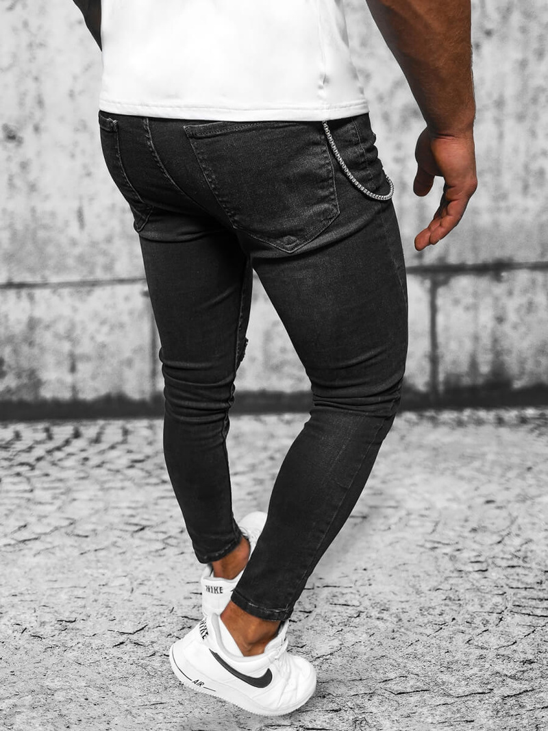 Pánské Džíny Černé OZONEE O/MB460