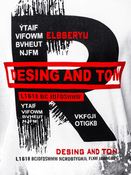 Pánské Tričko Bílé OZONEE JS/KS1945