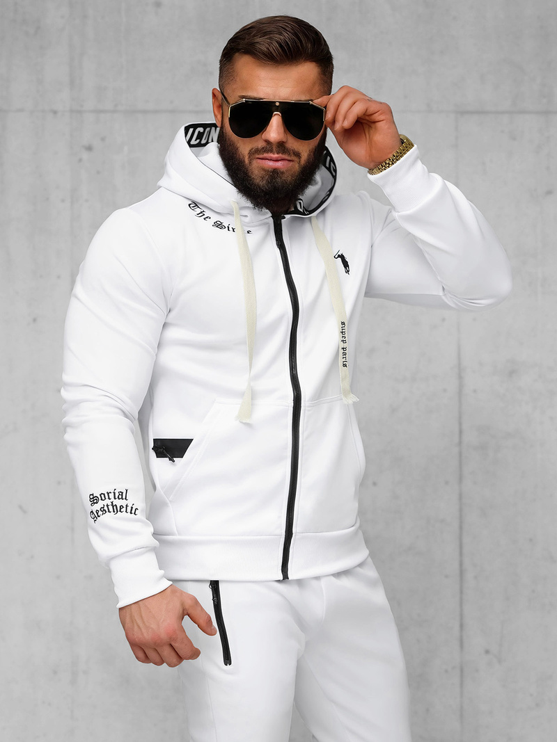 Pánská Tepláková Souprava Bílé OZONEE O/LN11675