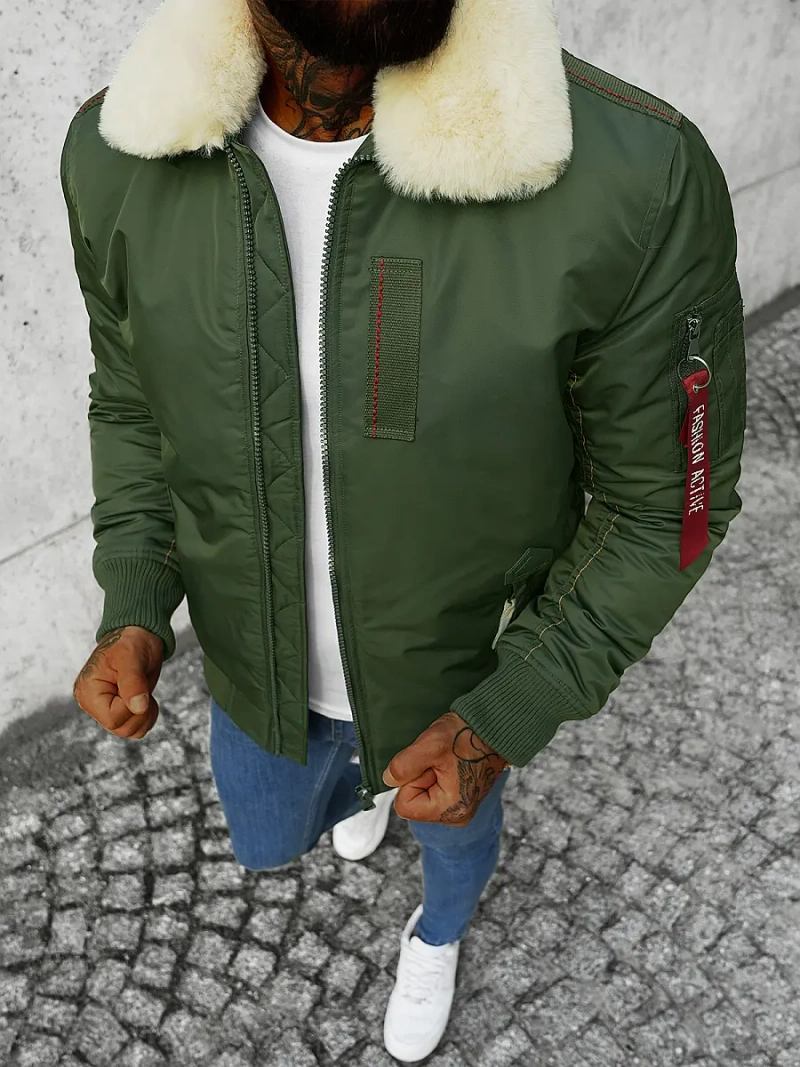 Pánská Bunda Zelená OZONEE O/X1026KZ