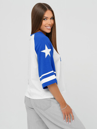 Dámské Tričko Bílo-Modré OZONEE JS/R62493