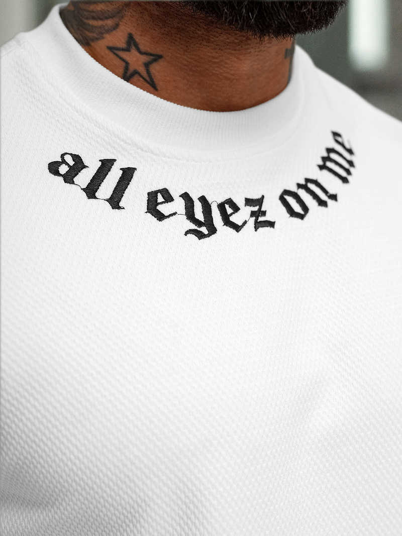 Pánská Mikina Bílá OZONEE O/P2027Z