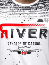 Pánské Tričko Bílé OZONEE JS/SS10960Z