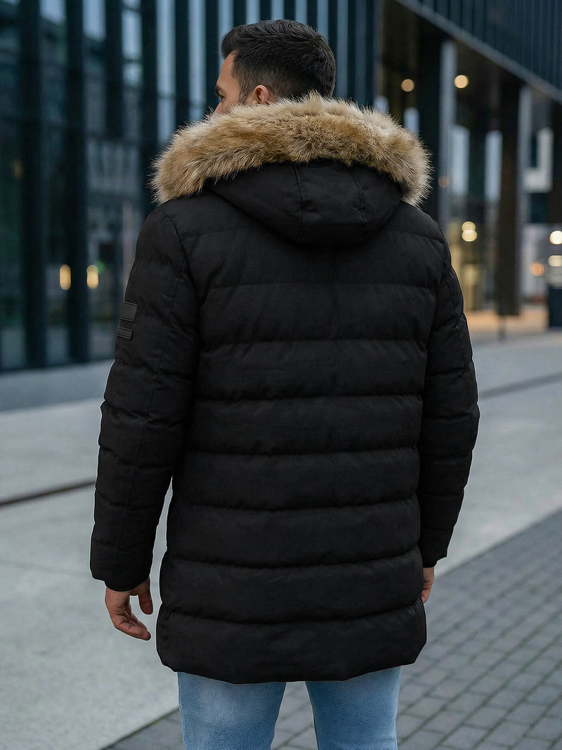 Pánská Zimní Bunda Černá OZONEE JS/5M3122/392Z