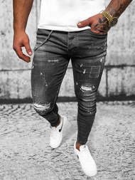 Pánské Džíny Černé OZONEE O/MB463