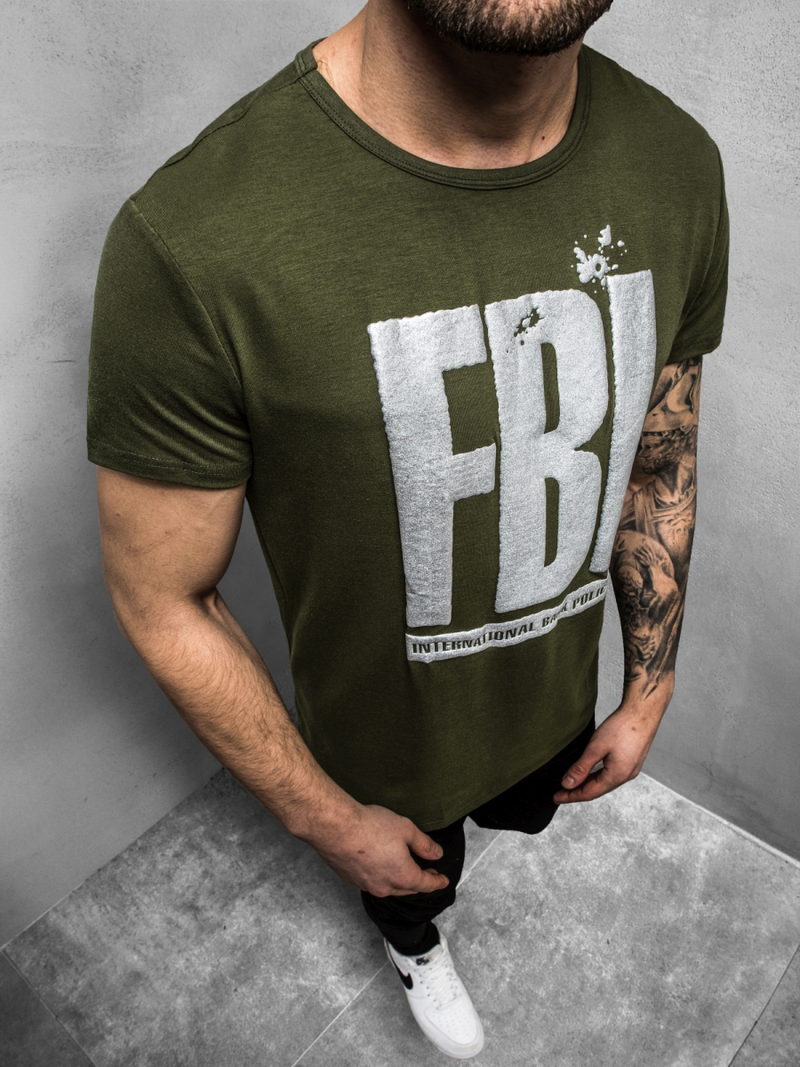 Pánské Tričko Zelené OZONEE JS/SS100730Z