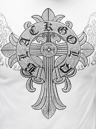 Pánské Tričko Bílý OZONEE NB/MT3037Z