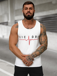 Pánské Tílko Bílé OZONEE JS/8B1703/1Z