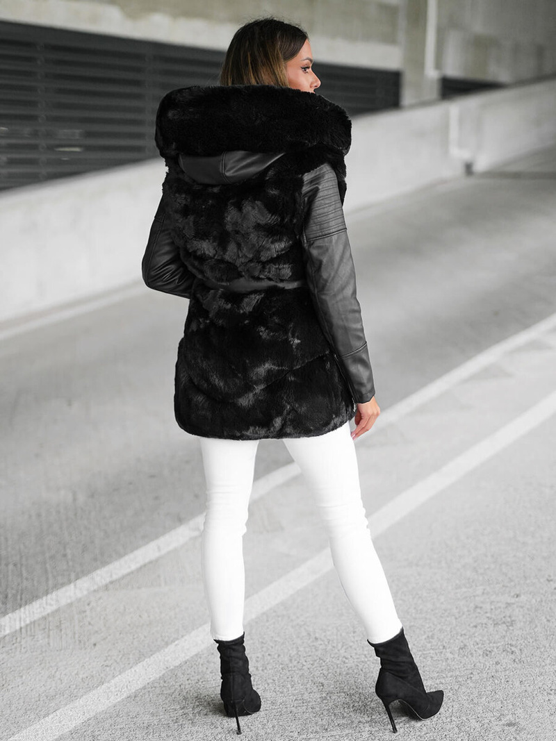 Dámská Bunda Černá OZONEE JS/11Z8090Z