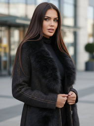 Dámský Kabát Černé OZONEE JS/53M5200/1Z