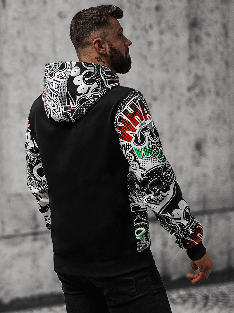 Pánská Mikina Černá OZONEE O/B270