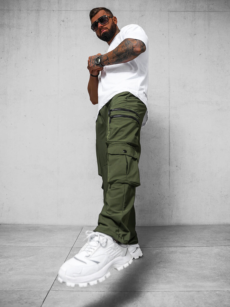 Pánské Kalhoty Khaki OZONEE O/PS5527