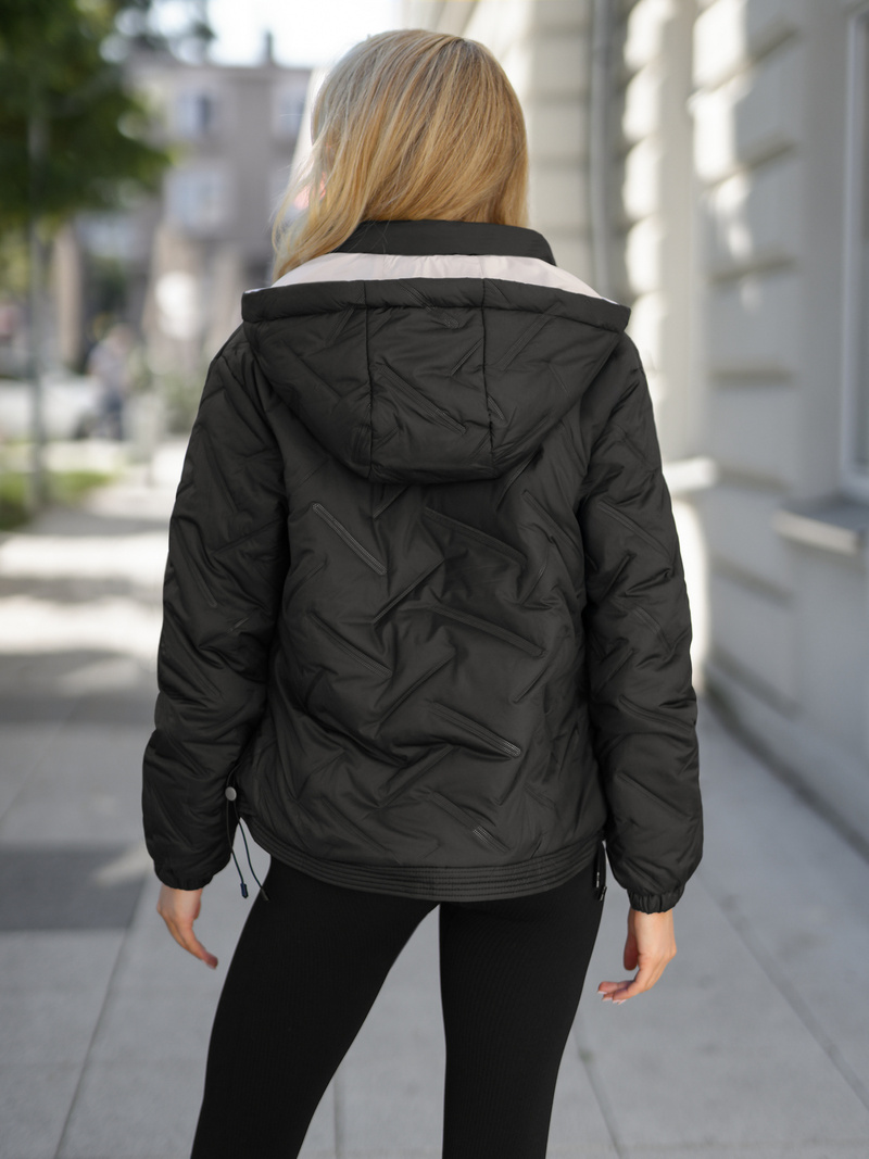 Dámská bunda černo-béžová OZONEE JS/16M9315/392B