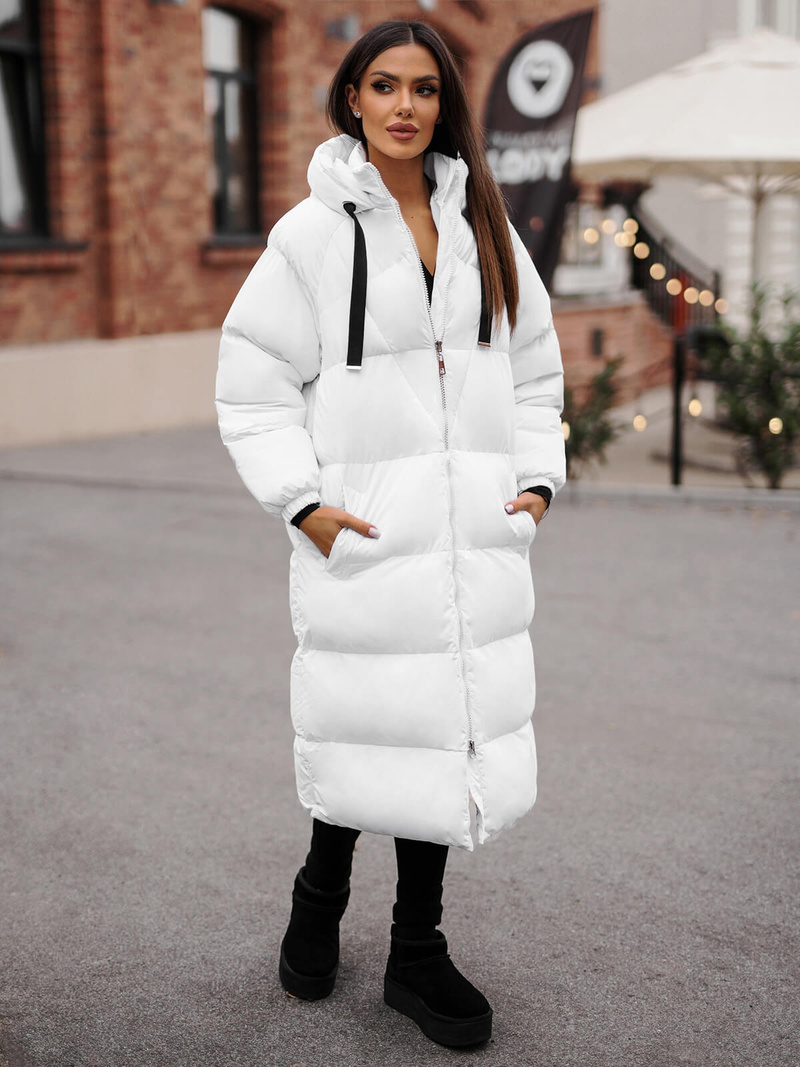 Dámská Bunda Bílá OZONEE JS/5M3163/281Z