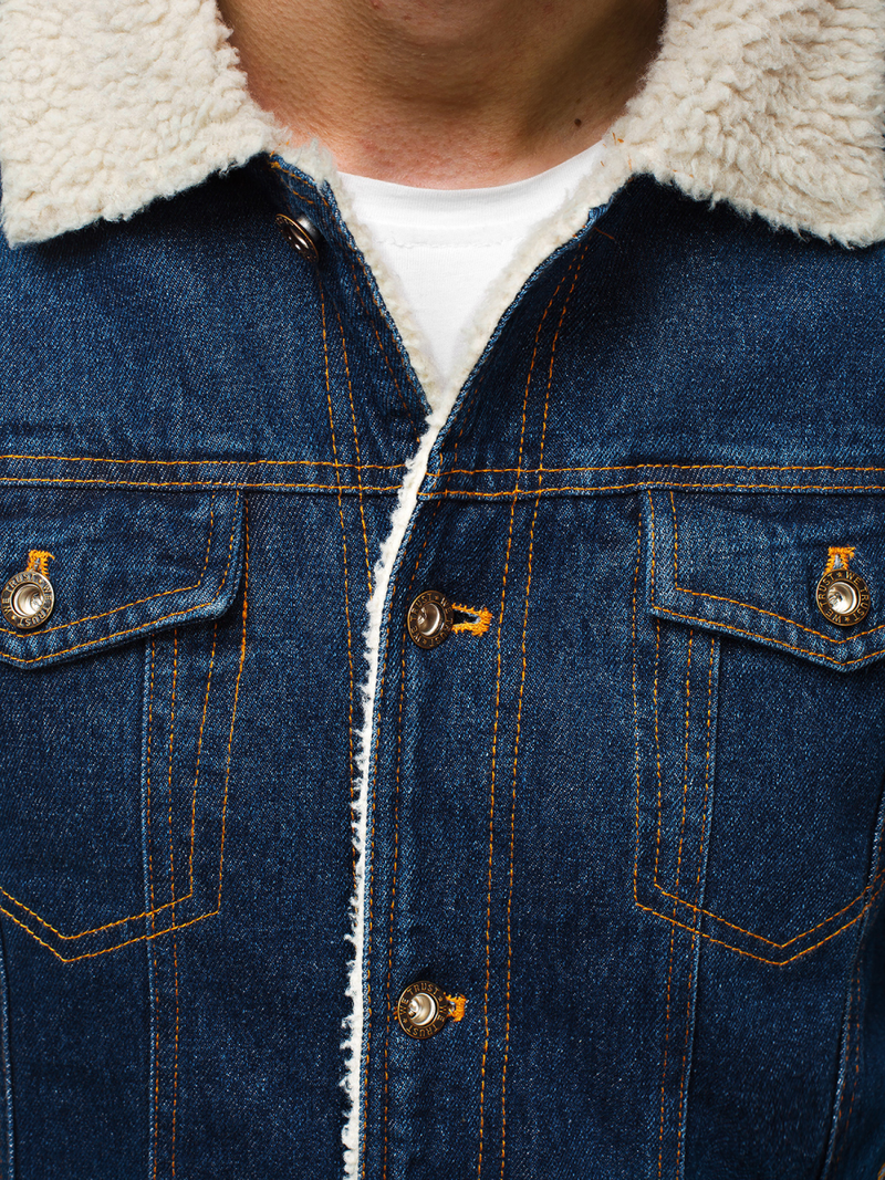 Pánská Džínová Bunda Modrá OZONEE JB/JP1109