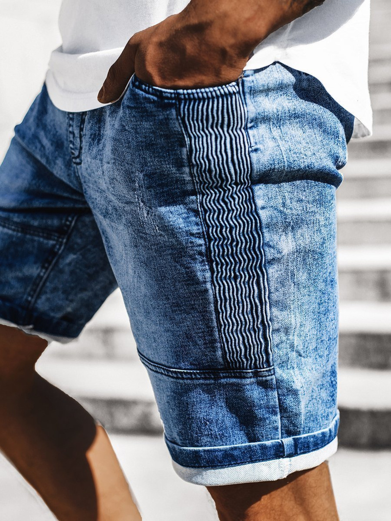 Pánské džínové kraťasy Modré OZONEE RF/HY319