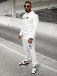 Pánské Tepláky Bílé OZONEE O/D9125Z