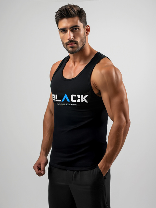 Pánské Tílko Černé OZONEE JS/8B1707/3