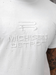 Pánské Tričko Bílé OZONEE O/QQ1389