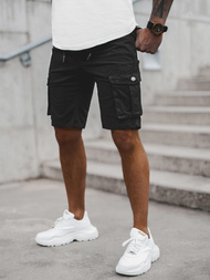 Pánské Chino Kraťasy Černé OZONEE T/BB70011/1