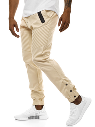 Pánské Kalhoty Chino Jogger Béžové OZONEE A/0952