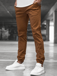 Pánské Kalhoty Chino Jogger Hnědé OZONEE JB/JP1145/15