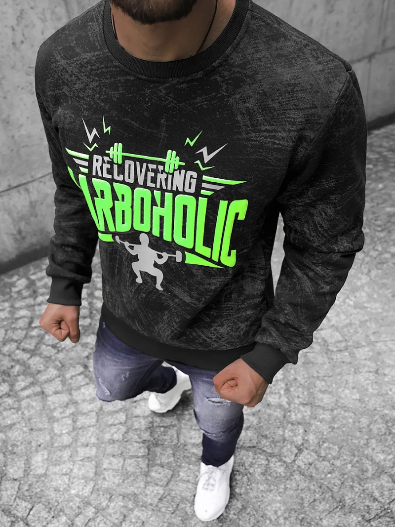 Pánská Mikina Černá OZONEE JS/Y10089