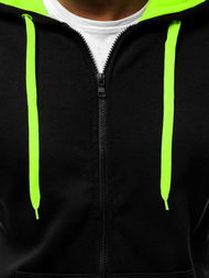 Pánská Mikina Černo-celadon OZONEE JS/2013