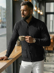 Pánský Svetr Černý OZONEE NB/MM6020/4Z