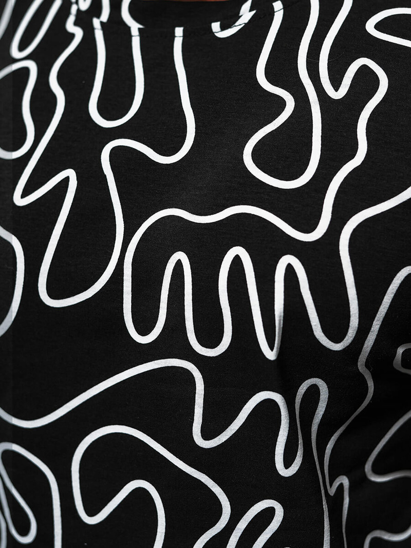 Pánské Tričko Černé OZONEE JS/8T1198/3