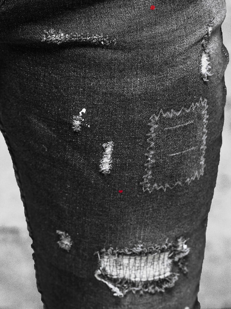 Pánské Džíny Černé OZONEE O/MB463