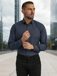 Pánská Košile Námořnická Modřá OZONEE V/V186