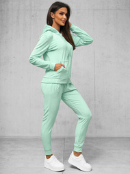 Dámská velurová tepláková souprava mentolový OZONEE JS/8C1176/39Z