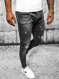 Pánské Džíny Černé OZONEE O/MB463