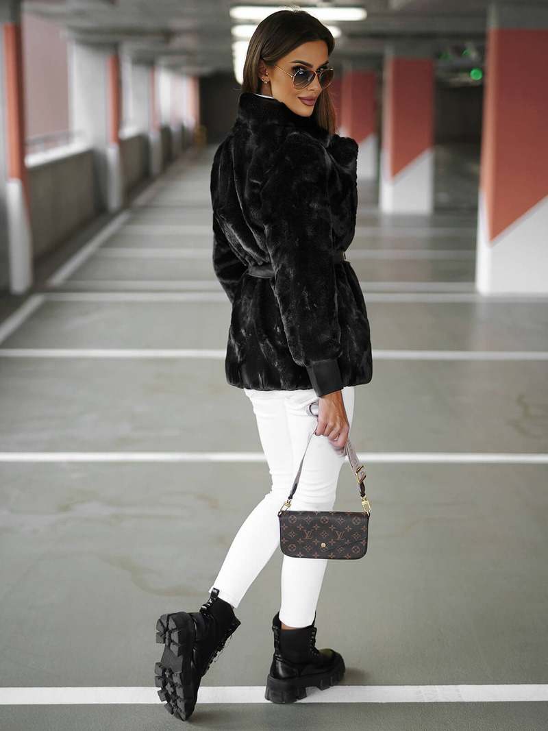 Dámská Bunda Černá OZONEE JS/11Z8075Z