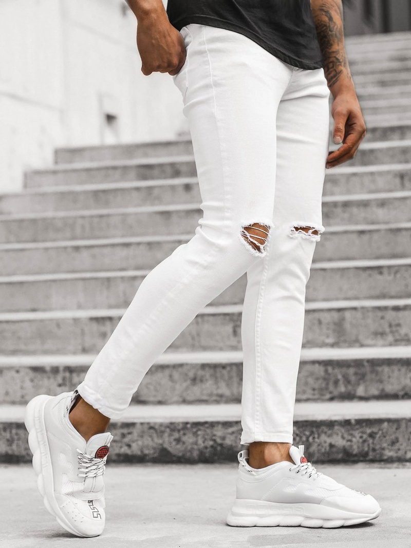 Pánské Džíny Bílé OZONEE DP/586/R2