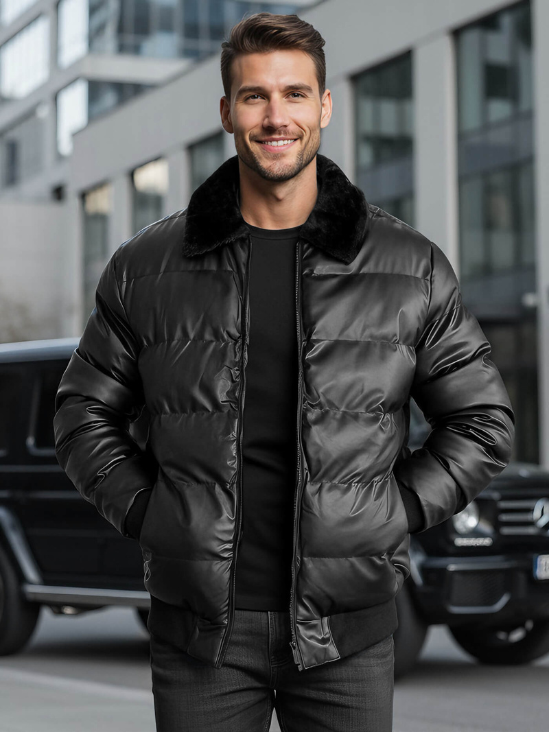 Pánská Bunda Černá OZONEE O/M795Z