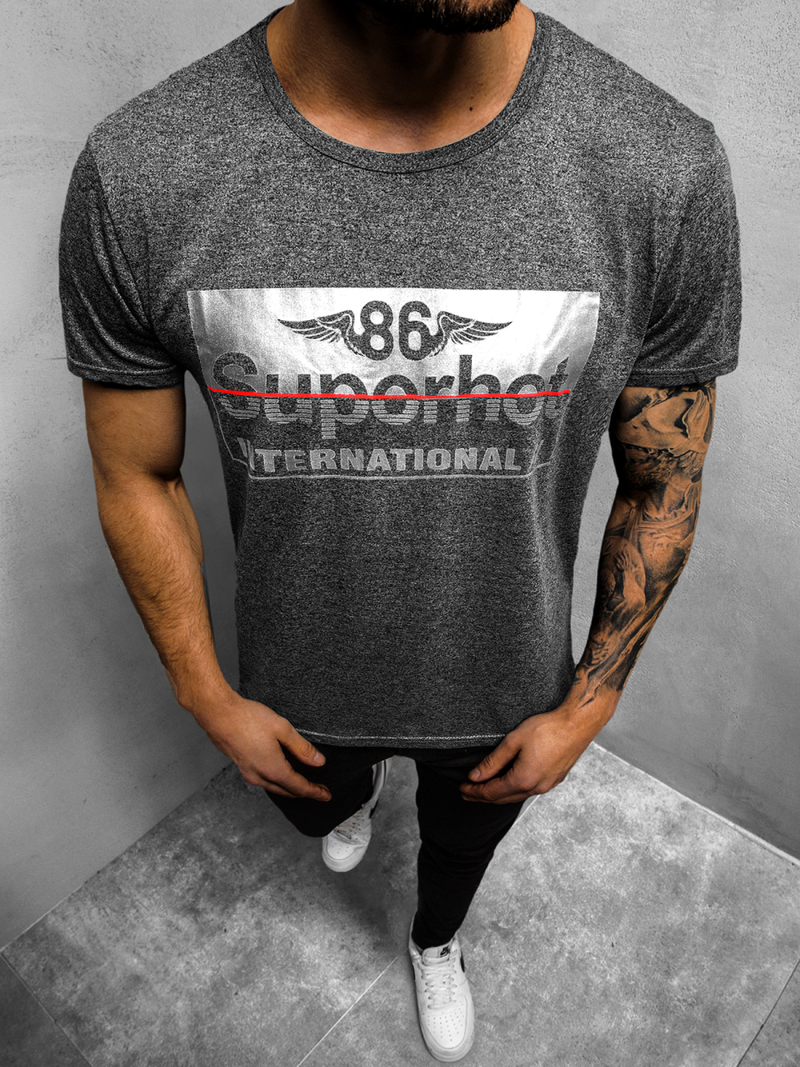 Pánské Tričko Černé OZONEE JS/KS2056Z