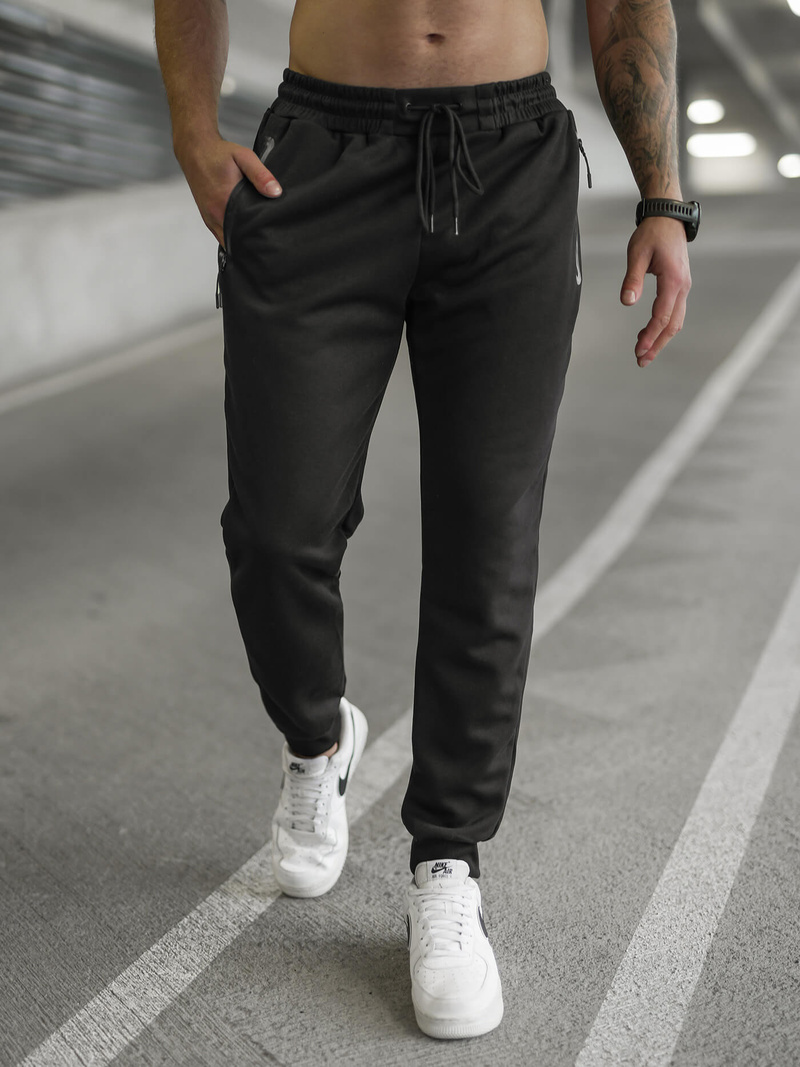 Pánské Tepláky Černé OZONEE JS/17K1998/3