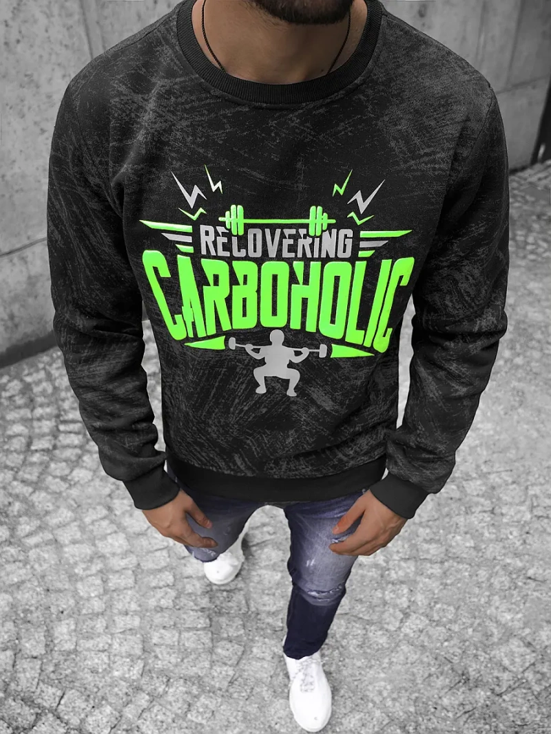 Pánská Mikina Černá OZONEE JS/Y10089