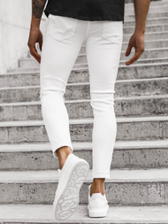 Pánské Džíny Bílé OZONEE DP/586/R1