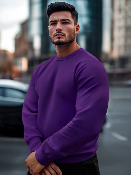 Pánská Mikina Fialová OZONEE JS/2001-10Z