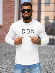 Pánská Mikina Bílá OZONEE O/D7394Z