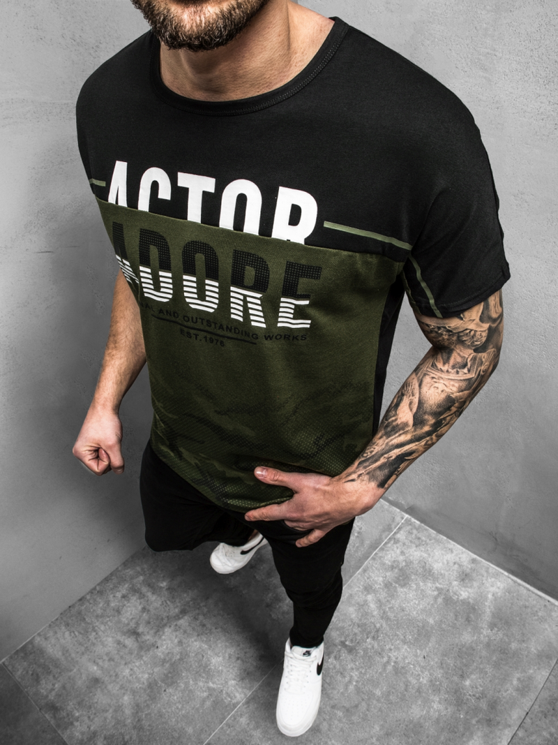 Pánské Tričko Zelené OZONEE JS/SS11106Z