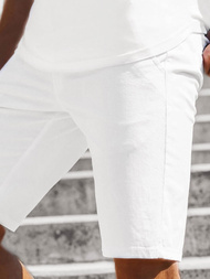 Pánské chino kraťasy Bílé OZONEE JB/JP1142