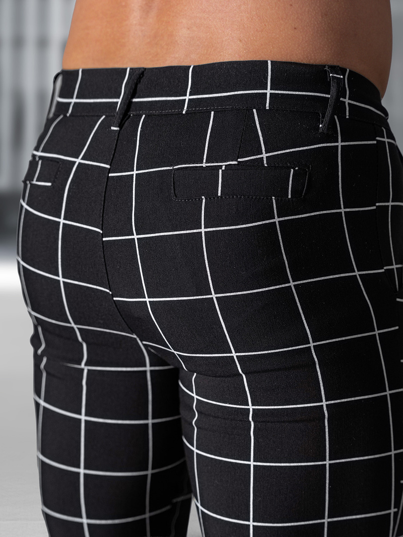 Pánské Chino Kalhoty Černé OZONEE O/P4009Z