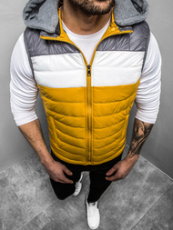 Pánská Vesta Žlutá OZONEE N/6105Z