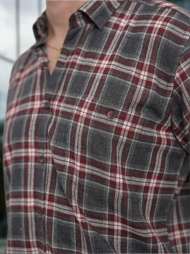 Pánská Košile Vínová OZONEE V/V178Z