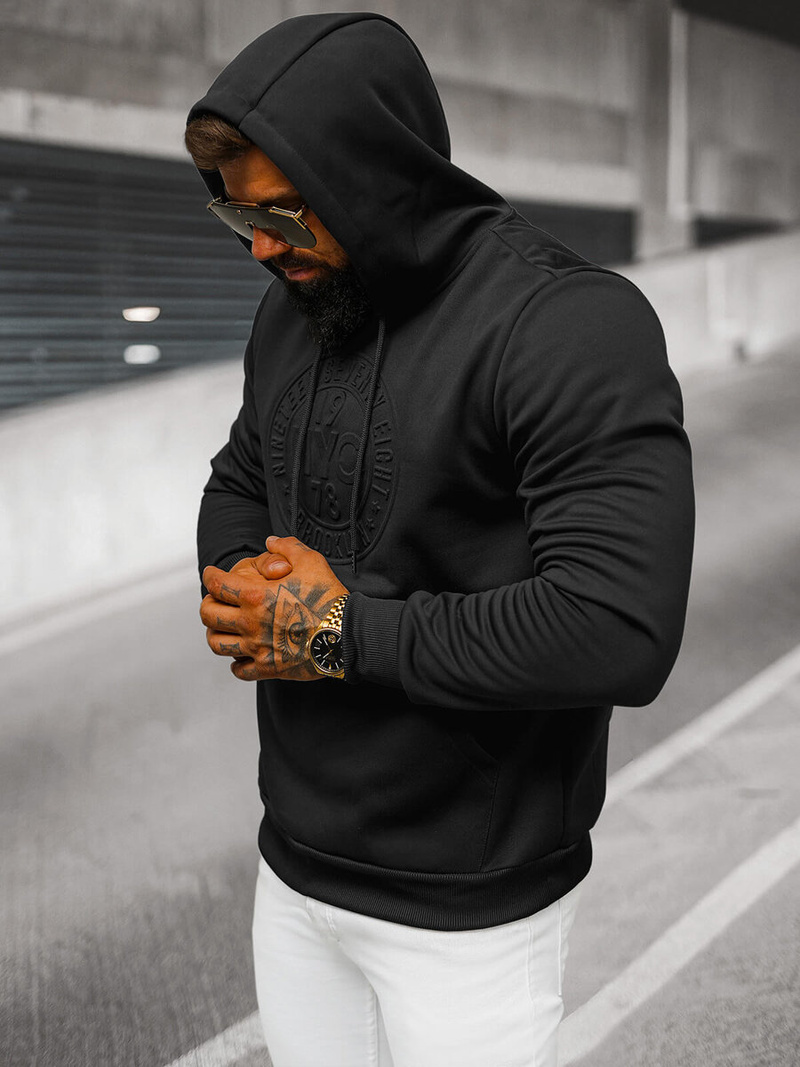 Pánská Mikina Černá OZONEE JS/27B6510/3