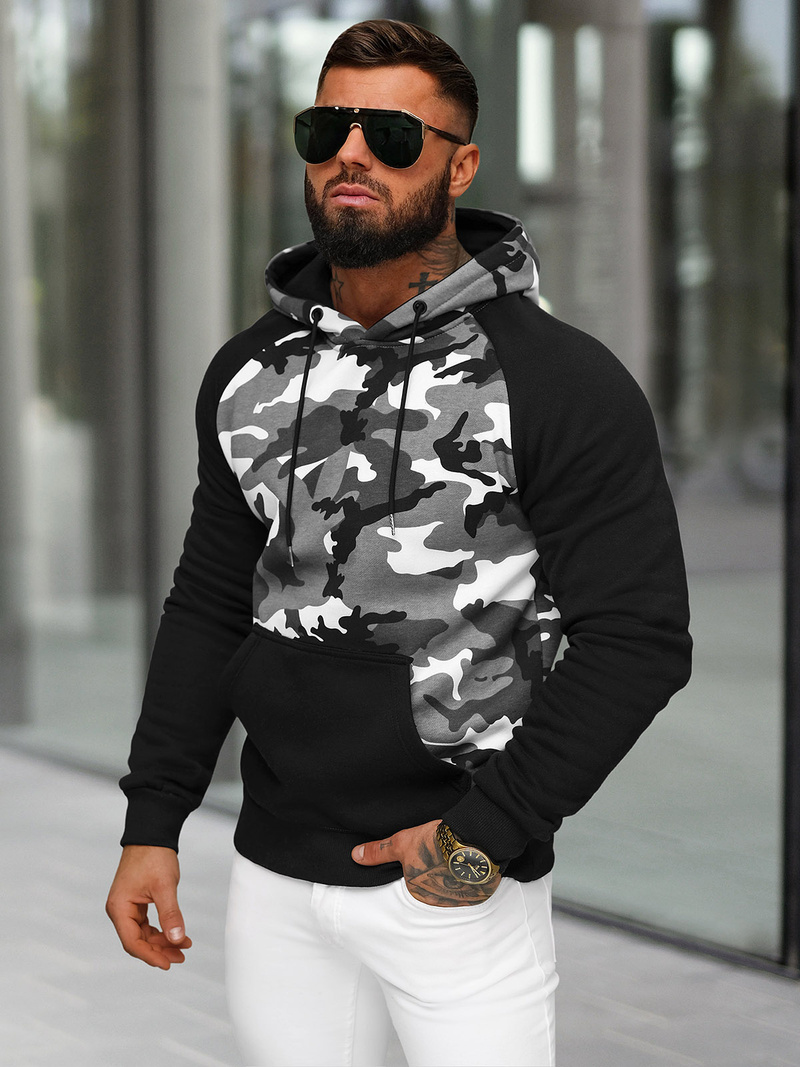 Pánská Mikina Šedé OZONEE JS/8B158/2